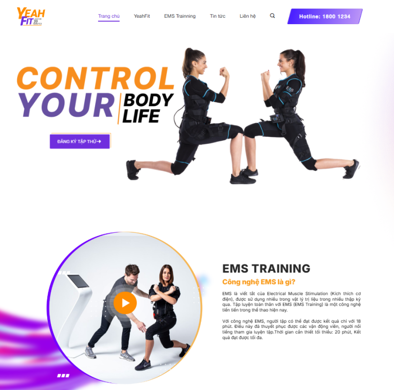 Theme wordpress phòng tập gym 01