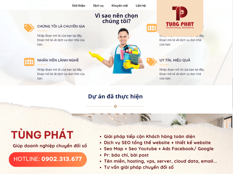 Tạo các trang landing page địa phương về dịch vụ vệ sinh công nghiệp để tiếp cận khách hàng gần bạn