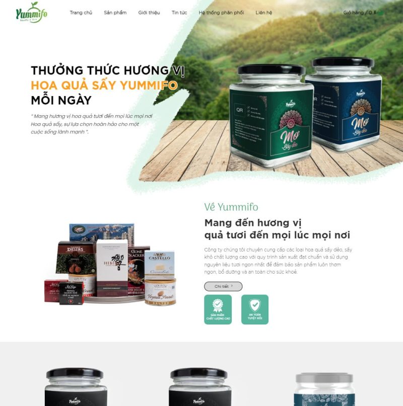 Theme wordpress bán hoa quả sấy 2