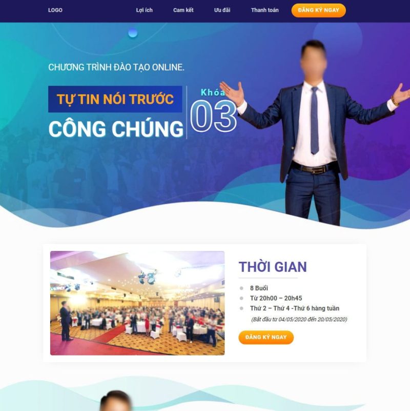 Theme wordpress landing page khóa học 3