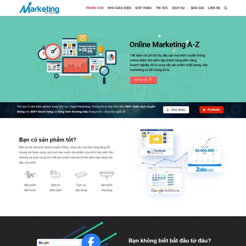 Mẫu website Marketing 3