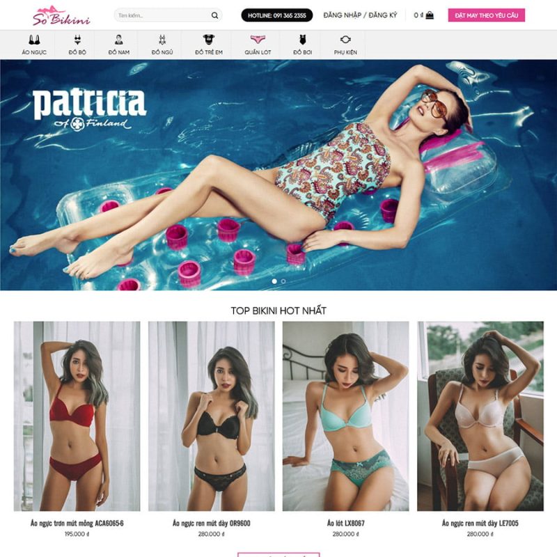 Theme wordpress bán bikini 3