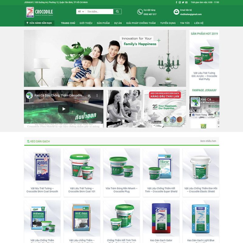 Theme wordpress flatsome bán bột sơn 3