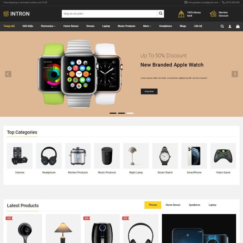 Theme wordpress bán điện máy - điện tử 05 2