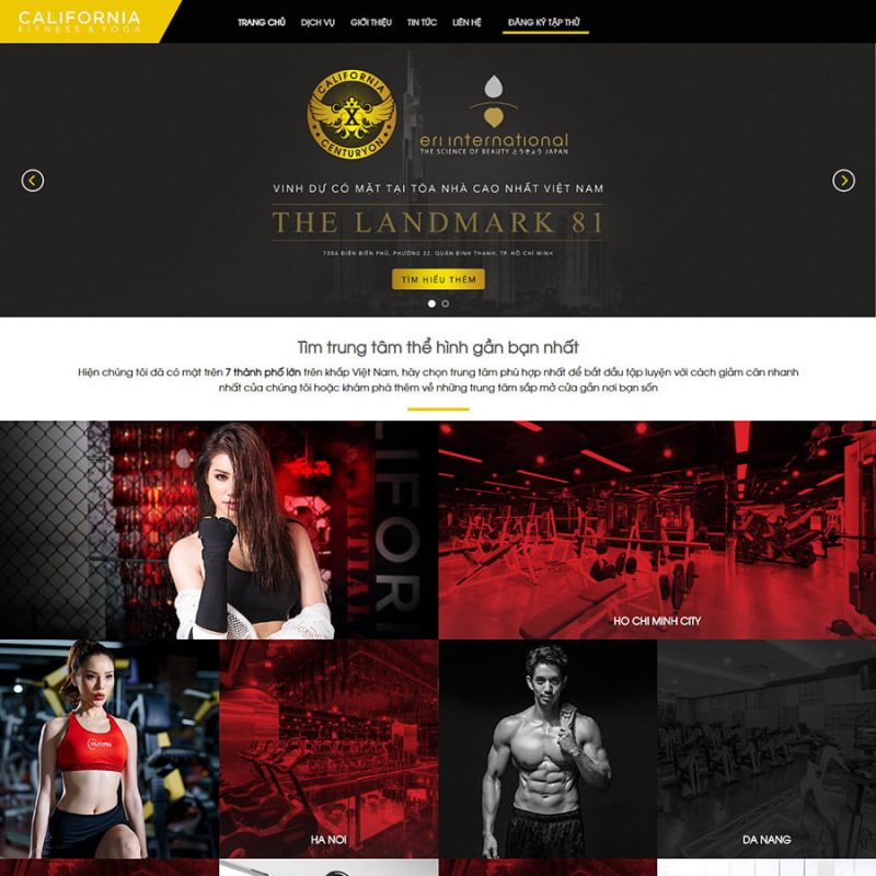 Mẫu web phòng tập Gym 2