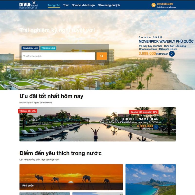 Theme wordpress du lịch giống ivivu 3