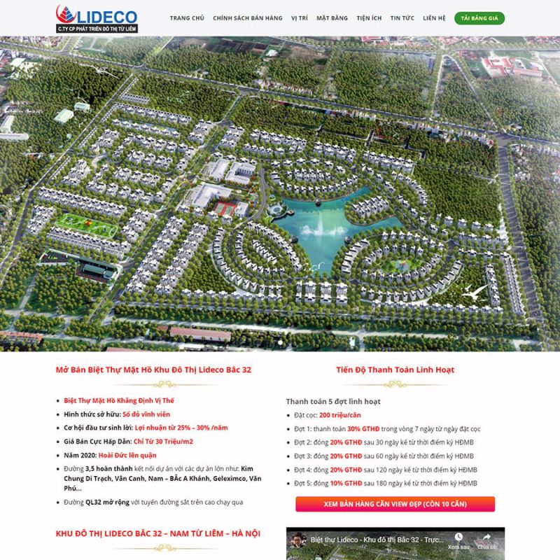 Theme wordpress flatsome bất động sản Lideco