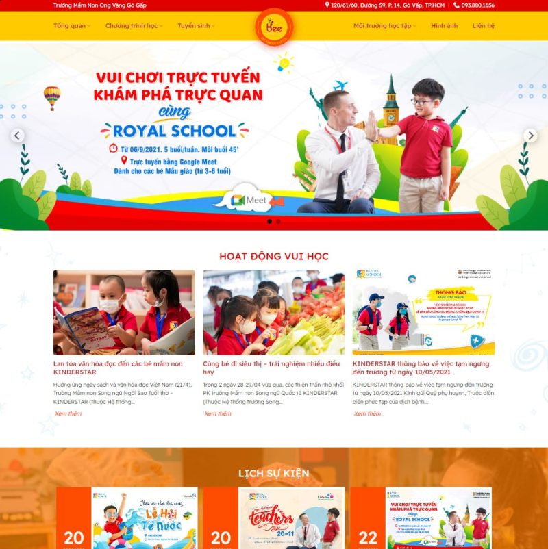 Theme wordpress trường mầm non 3