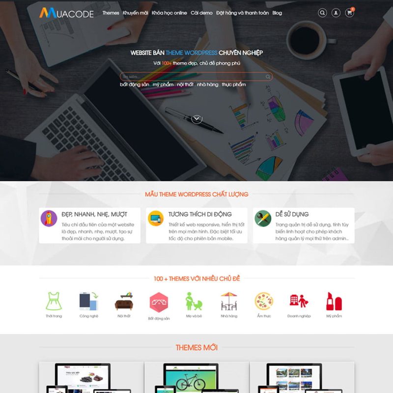 Theme wordpress dịch vụ mua bán code 3