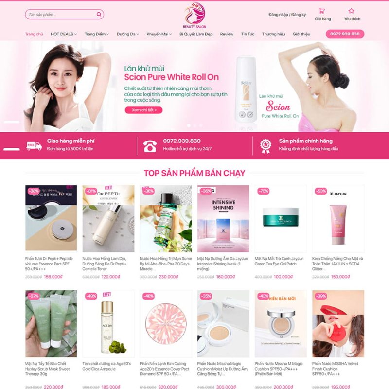 Theme wordpress mỹ phẩm 13 3