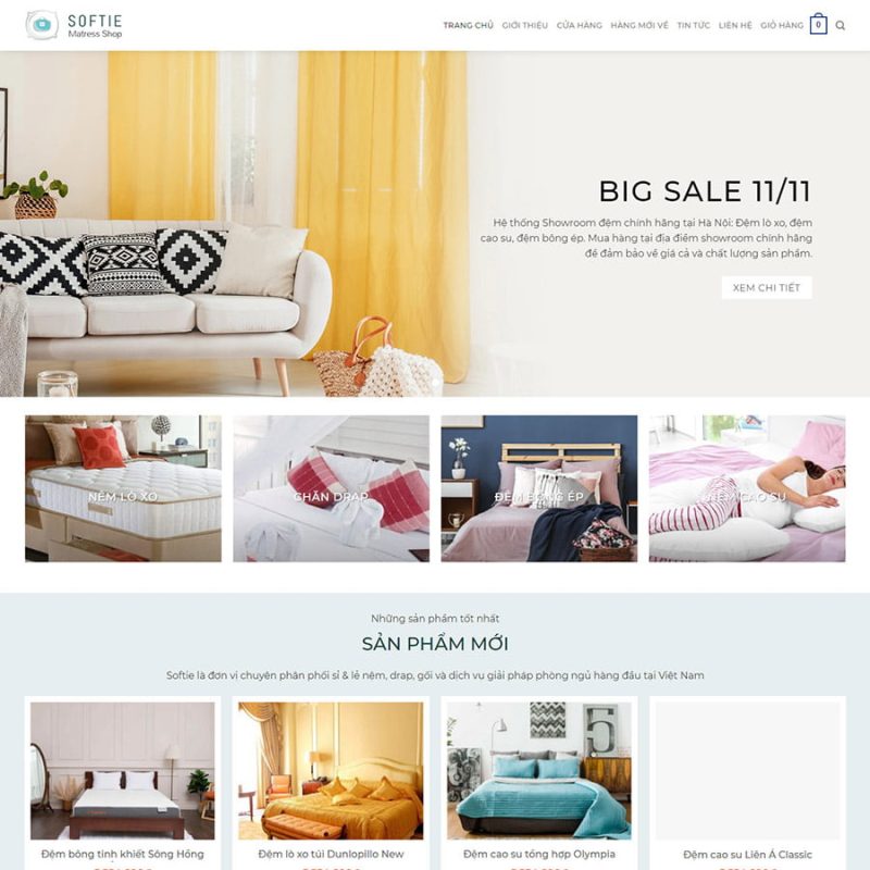 Theme wordpress bán nệm 3