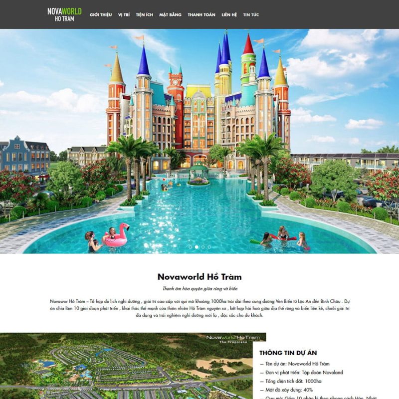 Theme Wordpress Landing Page BĐS NovaWorld 2