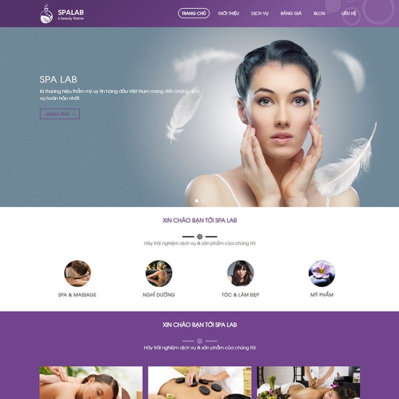 Theme wordpress dịch vụ spa 04 3