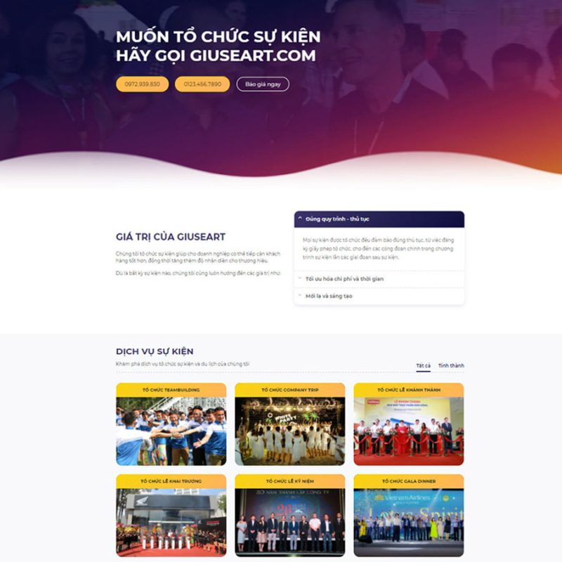 Theme wordpress sự kiện 04 2