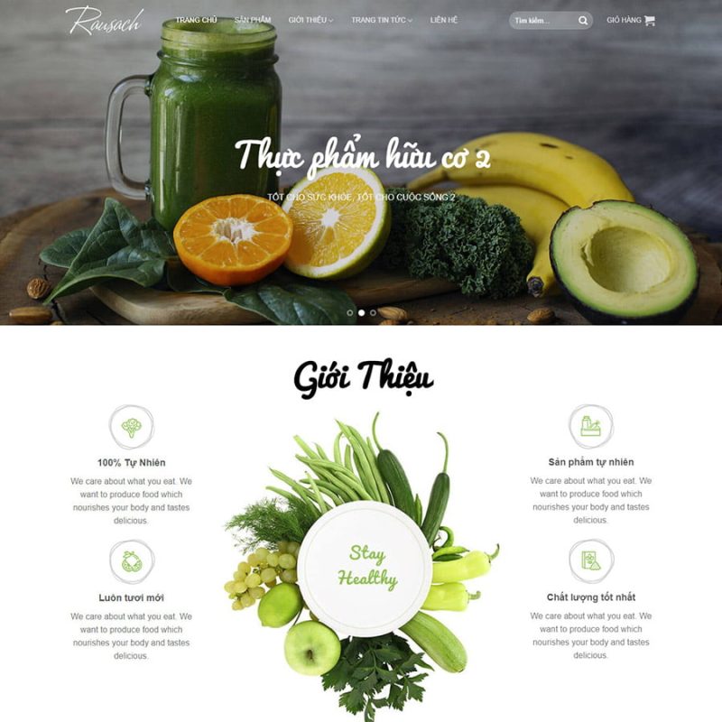 Theme wordpress thực phẩm hữu cơ 3