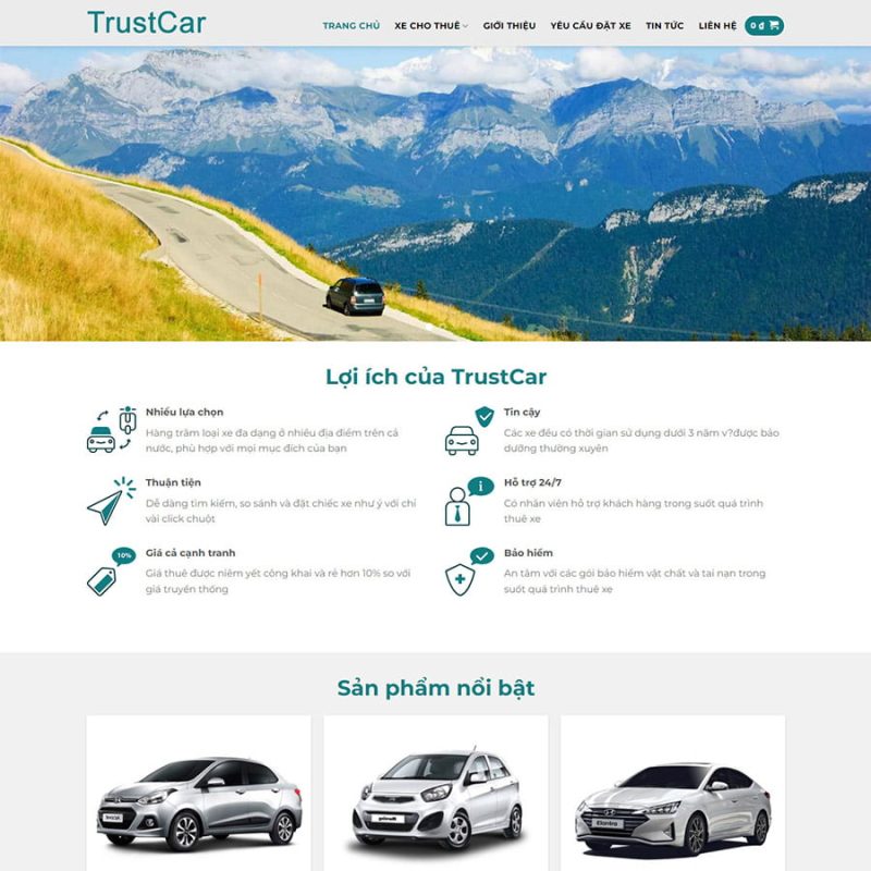 Theme wordpress thuê xe 03 3