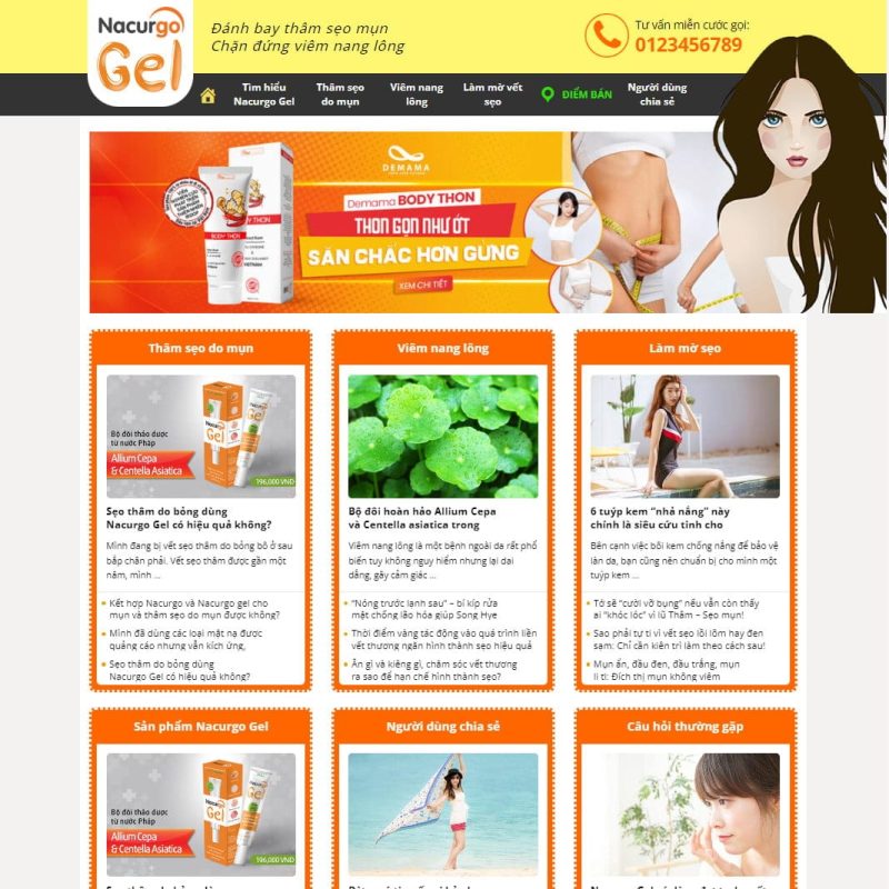 Theme wordpress tin tức mỹ phẩm affiliate 3