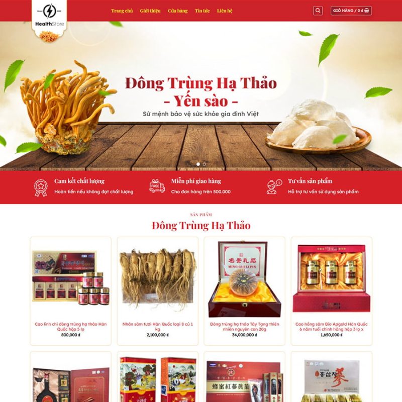 Theme wordpress bán yến sào 02 3