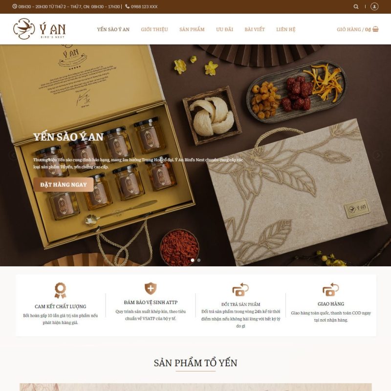 Theme wordpress bán yến sào 03 3