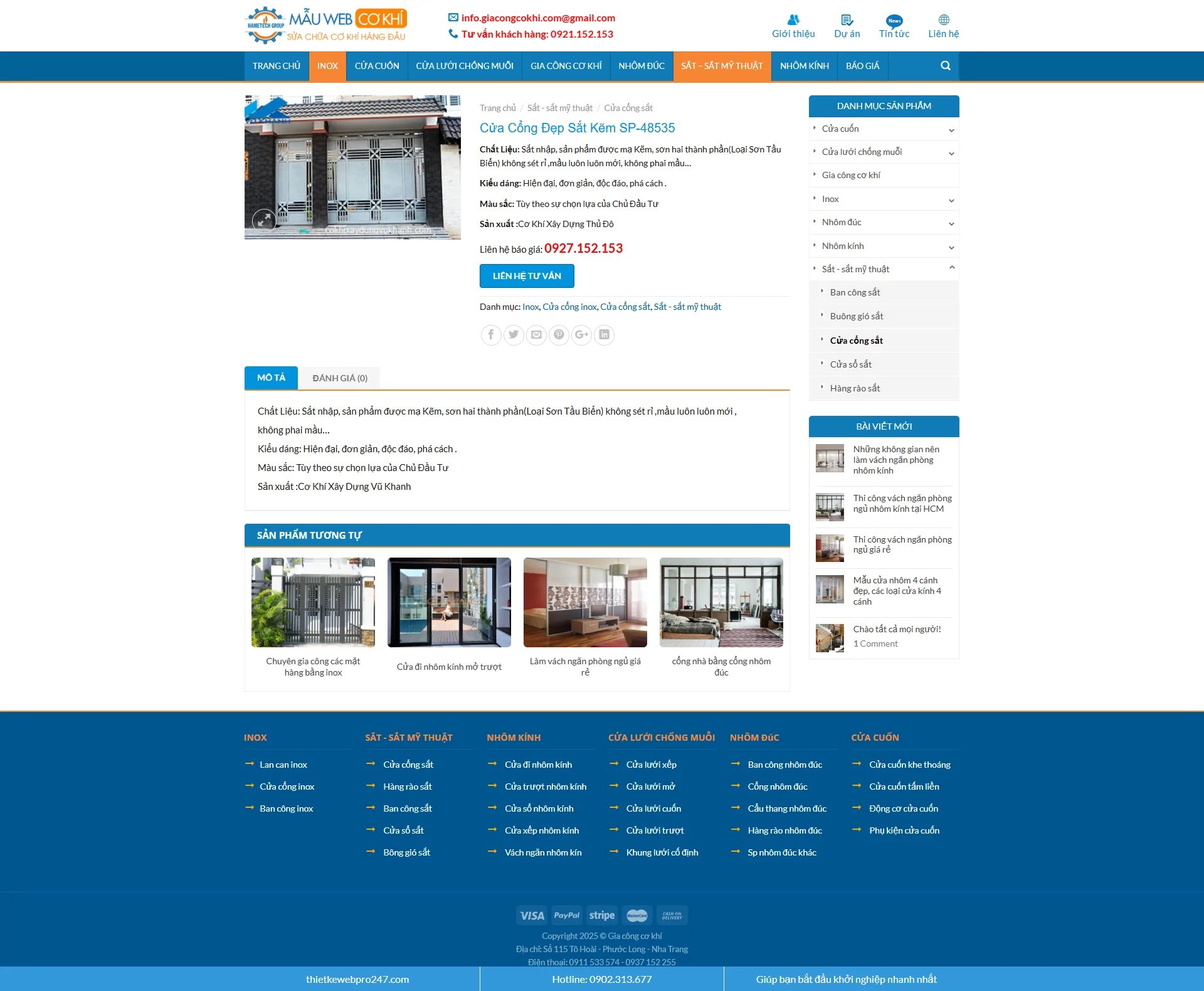 Mẫu web gia công cơ khí 7 mẫu web gia công cơ khí chuyên nghiệp