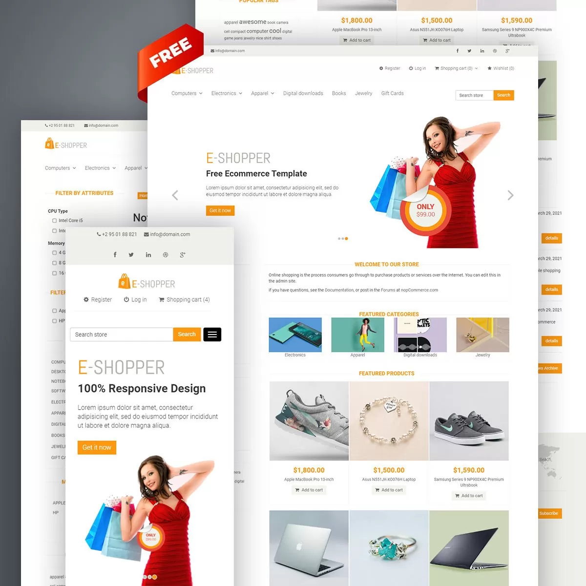 Mẫu template E-Shopper