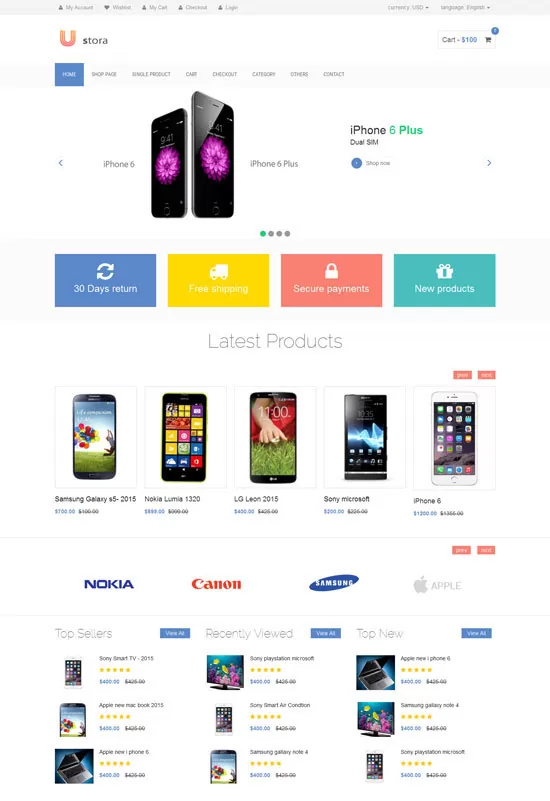 Mẫu template Ustora Miễn phí