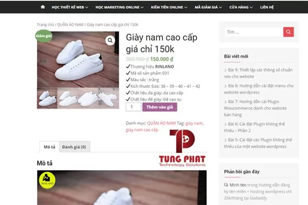 đăng sản phẩm lên website wordpress cơ bản