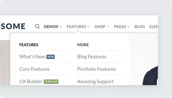 UX Builder và những hướng dẫn chi tiết - Sử dụng UX Builder trong Theme Flatsome năm 2022 8 Menu