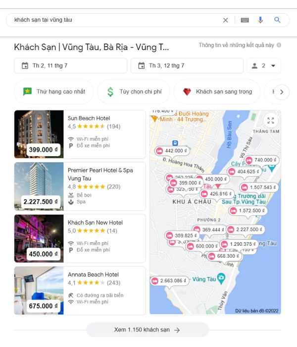 Seo địa điểm tại Vũng Tàu
