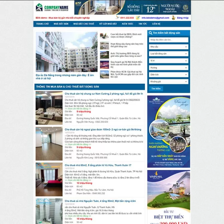 Theme WordPress Bất Động Sản 33