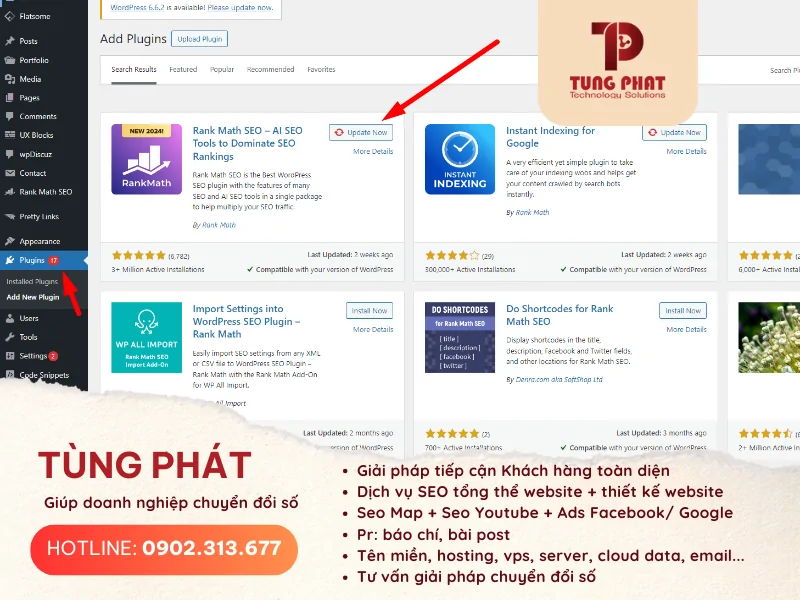 Cài đặt và kích hoạt Rank Math PRO: Hướng dẫn chi tiết cho website của bạn 5 Tải từ kho lưu trữ plugin của WordPress