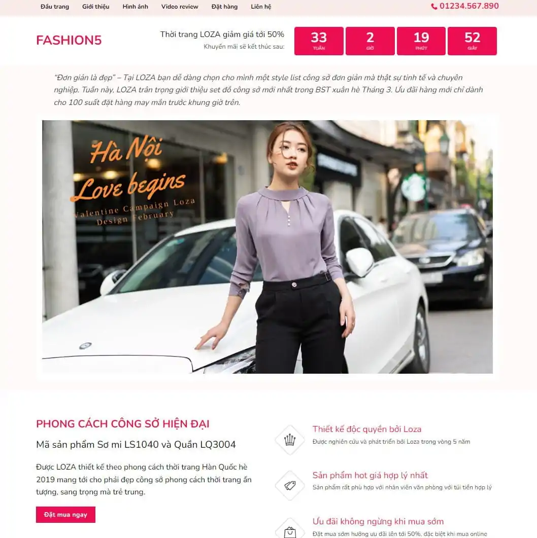 Theme wordpress landing page bán quần áo 3 Theme wordpress landing page bán quần áo