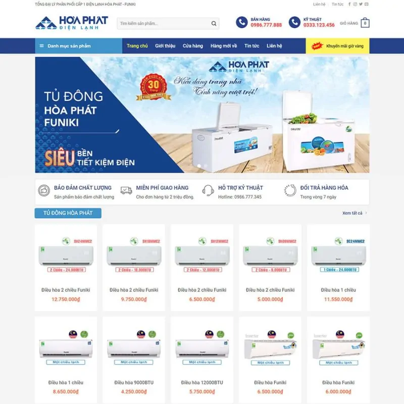 Theme wordpress điện lạnh