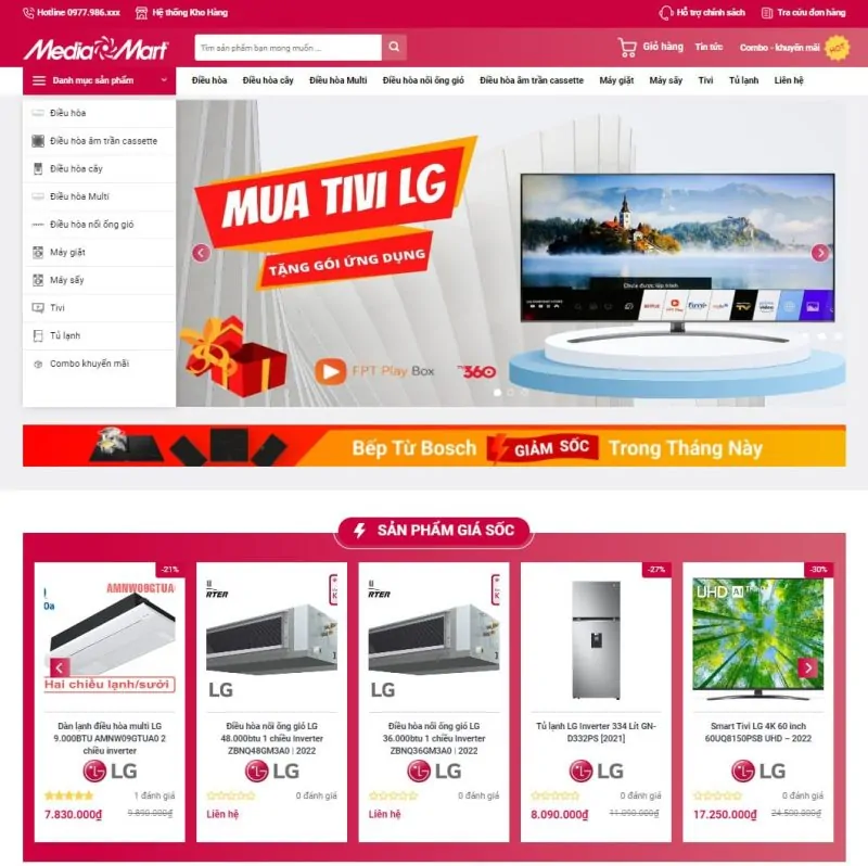 Theme wordpress bán hàng điện tử theme wordpress điện máy