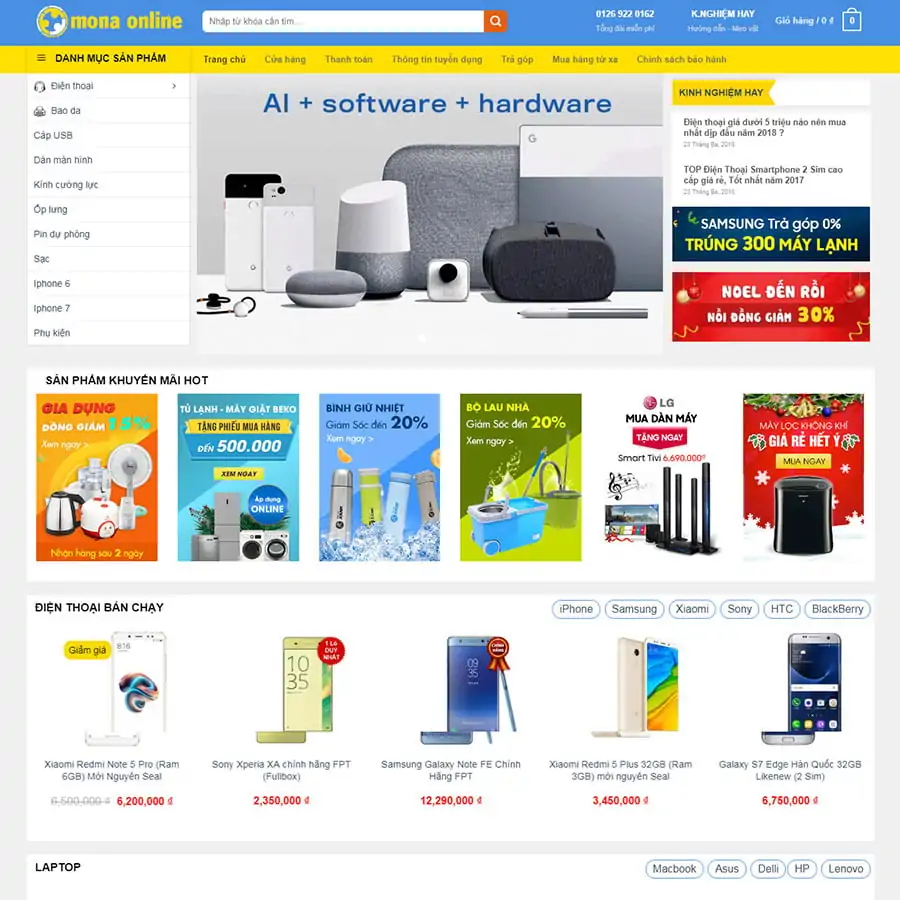 Mẫu web điện máy xanh 2 Mẫu web điện máy xanh