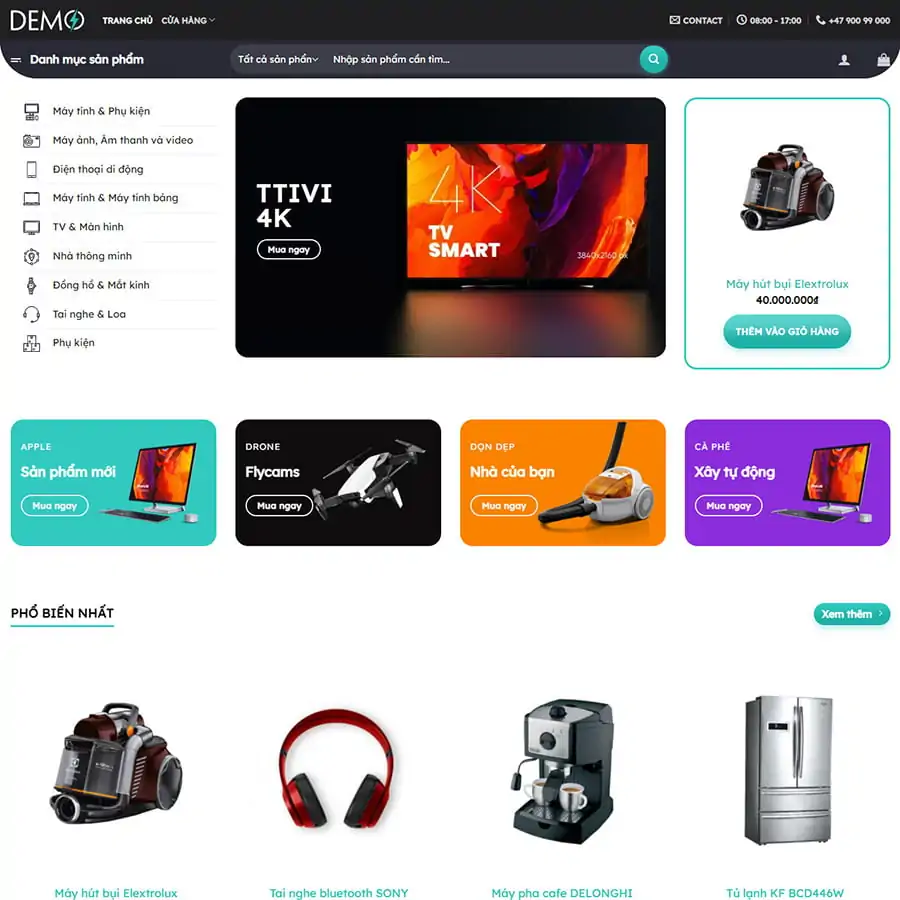 Theme wordpress bán hàng điện tử 6 Theme wordpress bán hàng điện tử