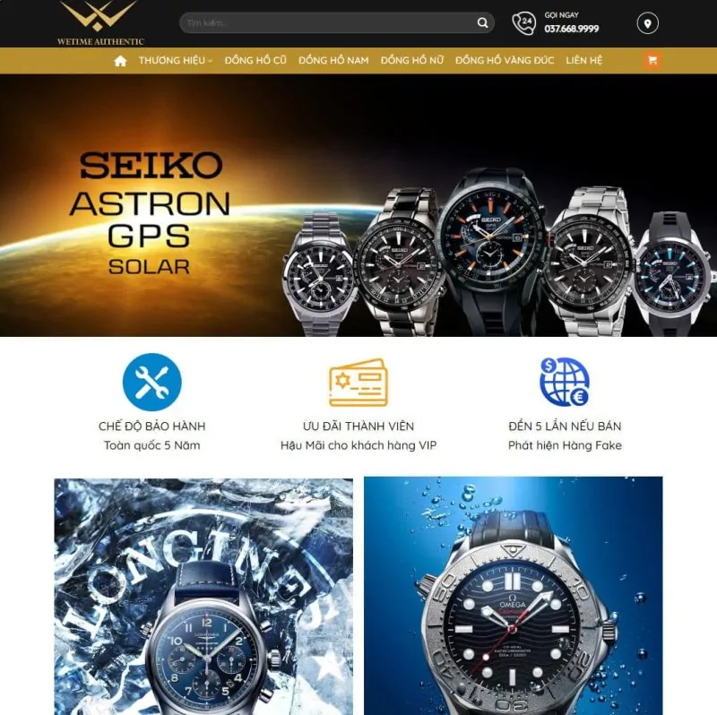 Theme wordpress bán đồng hồ 06
