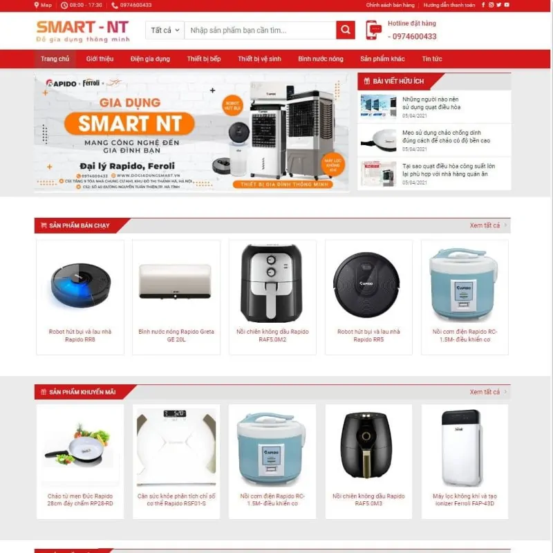 Theme wordpress bán đồ gia dụng 01