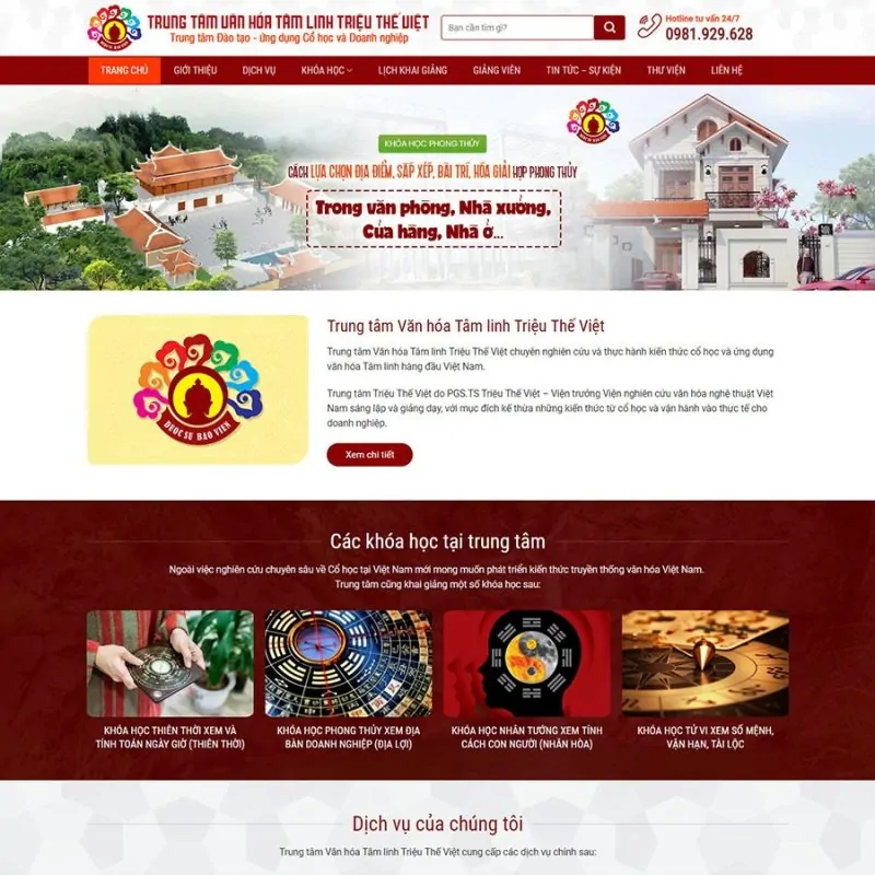 Theme wordpress khóa học phong thủy 3