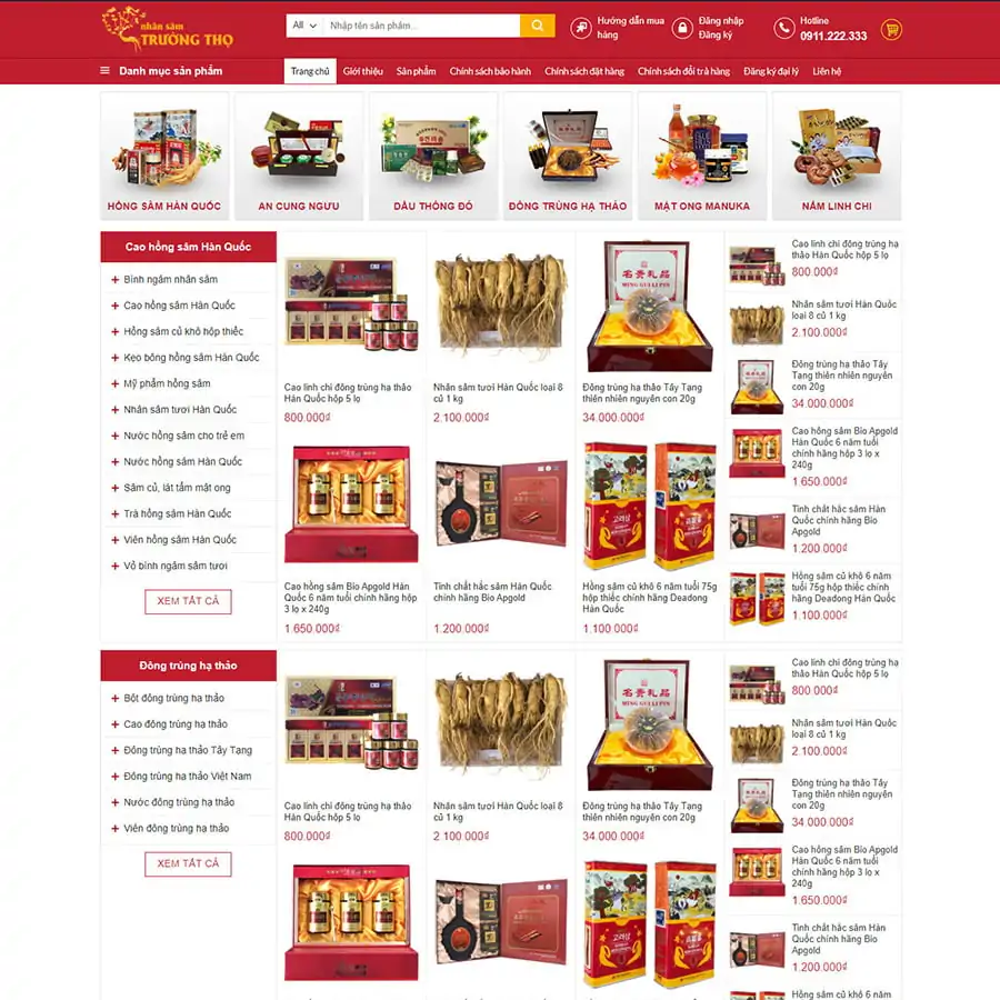 Theme wordpress bán nhân sâm 01 3 Theme wordpress bán nhân sâm 01