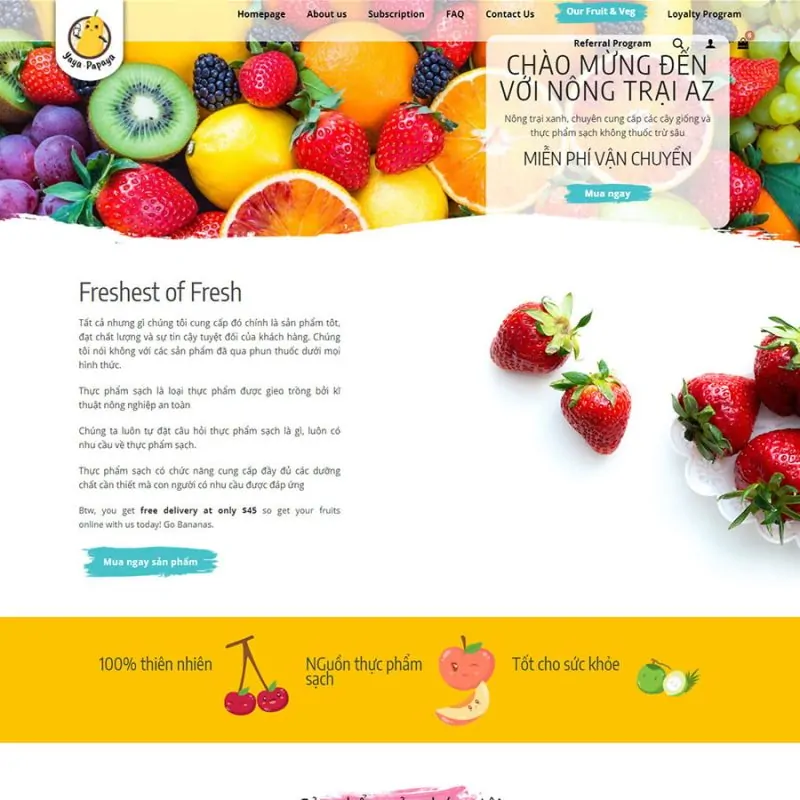 Theme wordpress bán nông sản 01