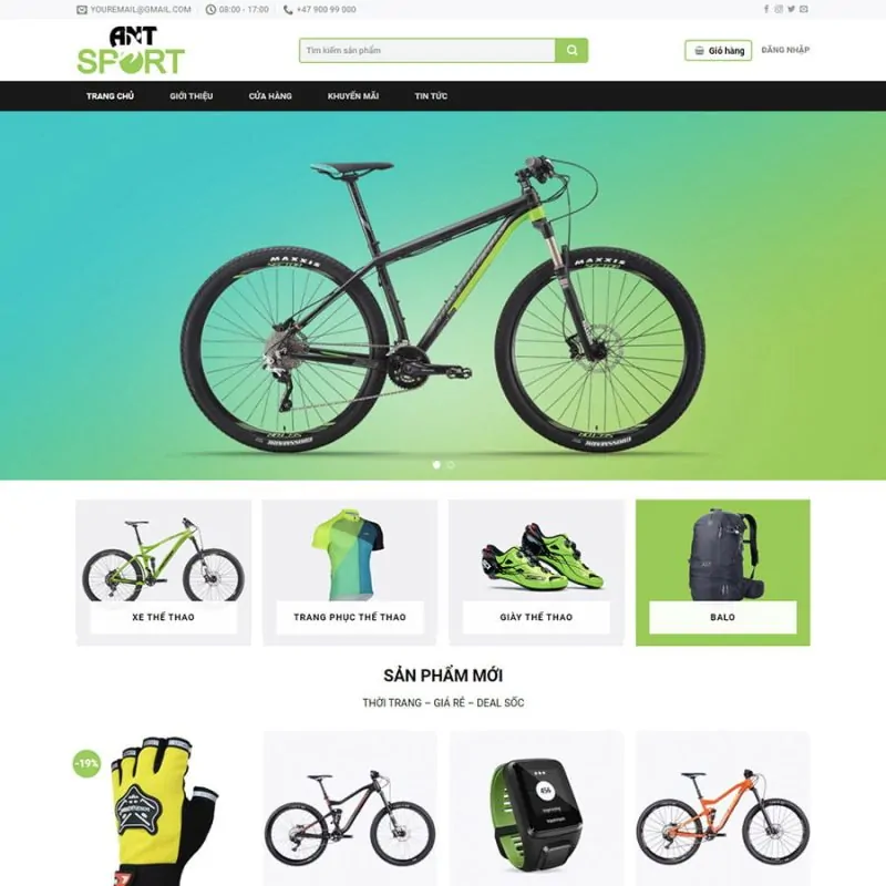 Theme wordpress bán đồ thể thao