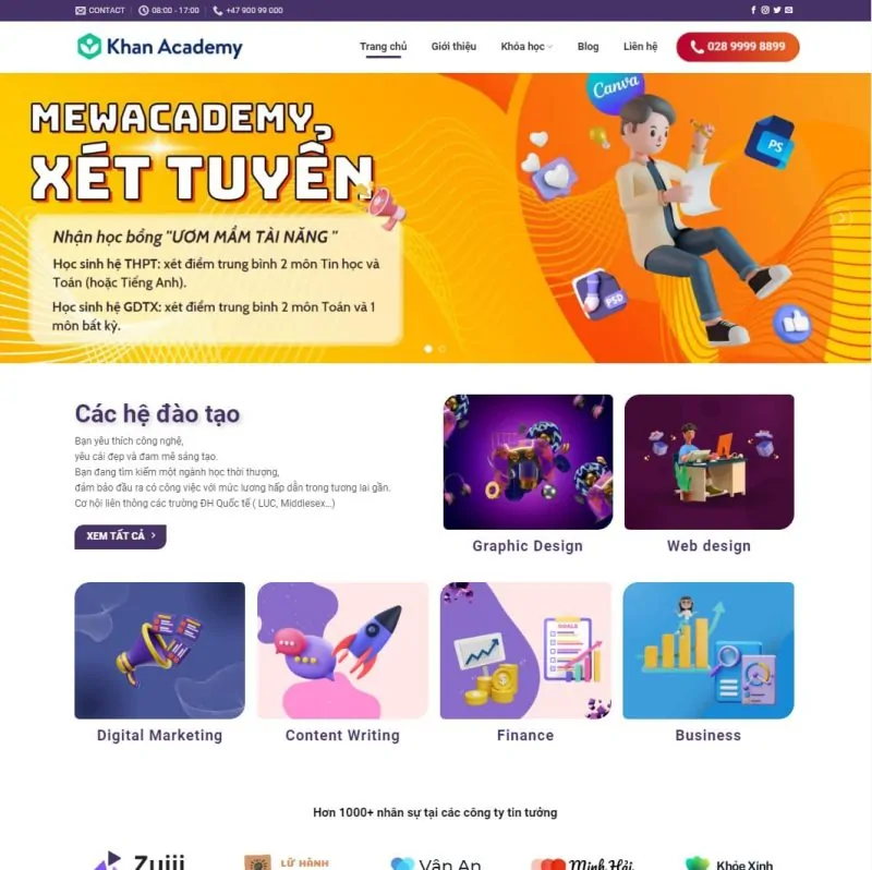Theme wordpress bán khóa học đẹp